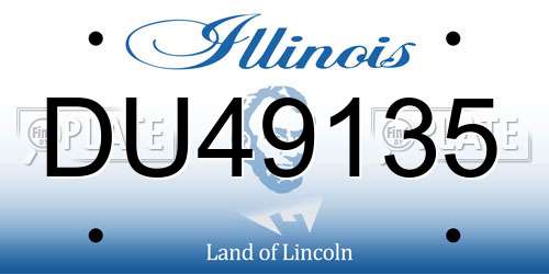 DU49135 Illinois License Plate