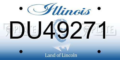 DU49271 Illinois License Plate