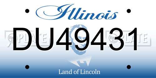 DU49431 Illinois License Plate