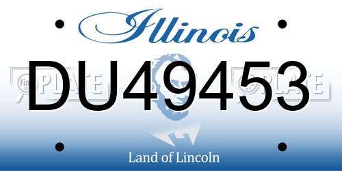 DU49453 Illinois License Plate