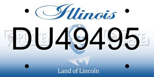 DU49495 Illinois License Plate