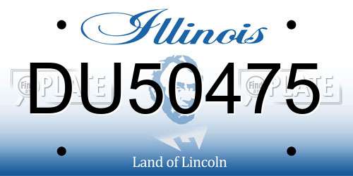 DU50475 Illinois License Plate