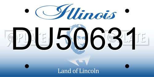 DU50631 Illinois License Plate