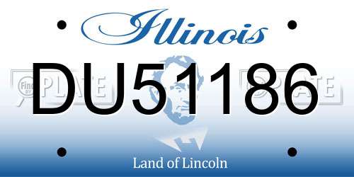 DU51186 Illinois License Plate