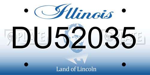 DU52035 Illinois License Plate