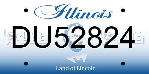 DU52824 Illinois License Plate