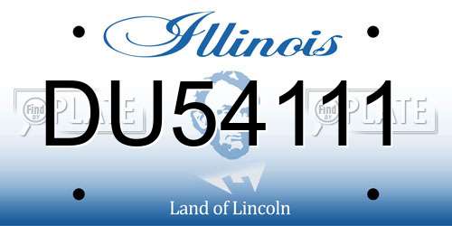 DU54111 Illinois License Plate