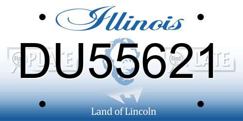 DU55621 Illinois License Plate