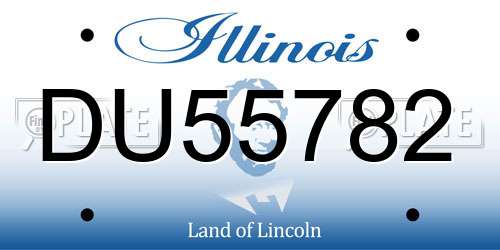 DU55782 Illinois License Plate
