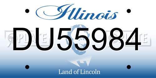 DU55984 Illinois License Plate