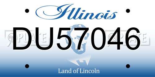DU57046 Illinois License Plate