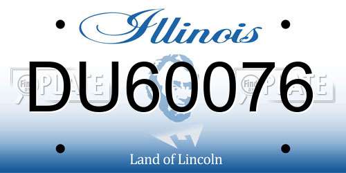 DU60076 Illinois License Plate