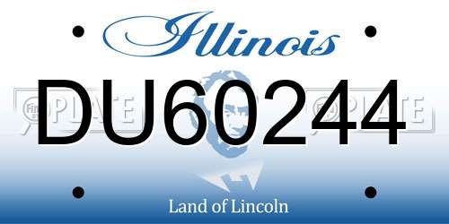 DU60244 Illinois License Plate