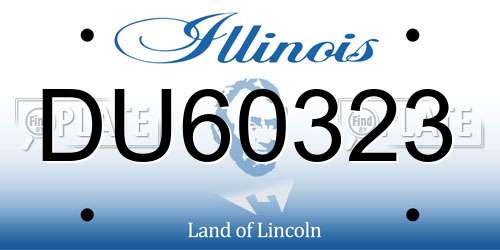 DU60323 Illinois License Plate