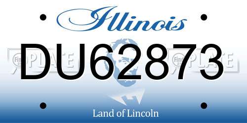 DU62873 Illinois License Plate