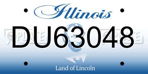 DU63048 Illinois License Plate