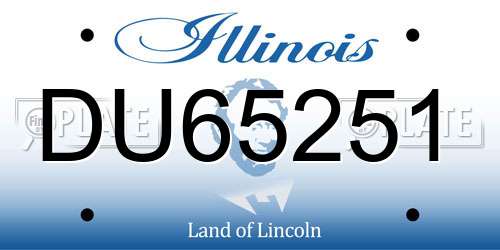 DU65251 Illinois License Plate