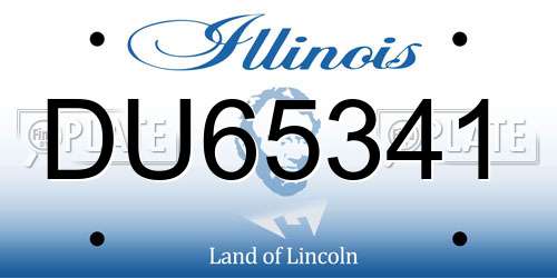 DU65341 Illinois License Plate