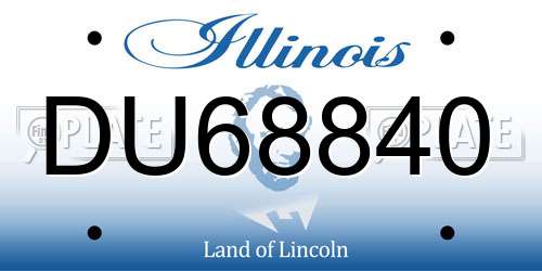 DU68840 Illinois License Plate