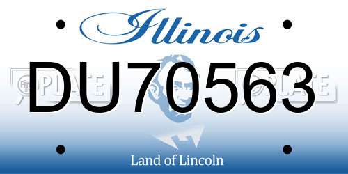 DU70563 Illinois License Plate