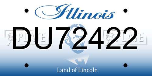 DU72422 Illinois License Plate