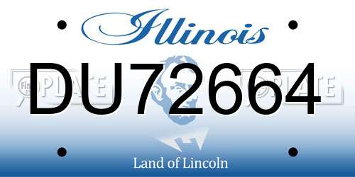 DU72664 Illinois License Plate