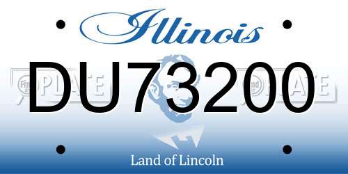 DU73200 Illinois License Plate