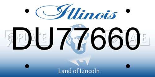 DU77660 Illinois License Plate