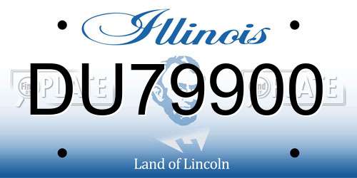 DU79900 Illinois License Plate