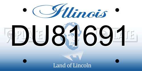 DU81691 Illinois License Plate