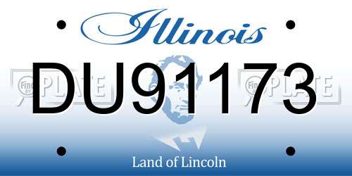 DU91173 Illinois License Plate