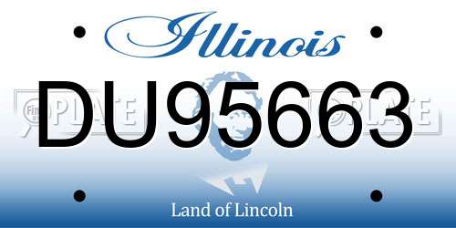 DU95663 Illinois License Plate