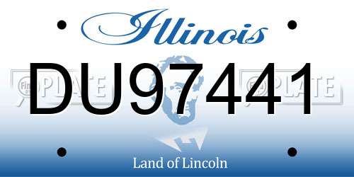 DU97441 Illinois License Plate