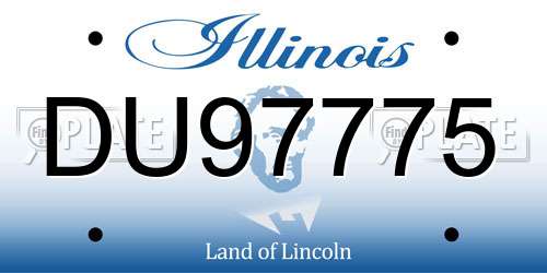 DU97775 Illinois License Plate