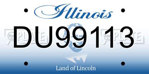 DU99113 Illinois License Plate