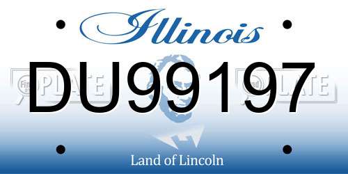 DU99197 Illinois License Plate