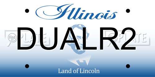 DUALR2 Illinois License Plate