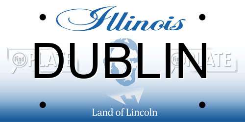 DUBLIN Illinois License Plate