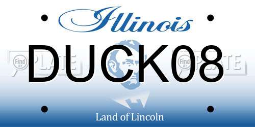 DUCK08 Illinois License Plate