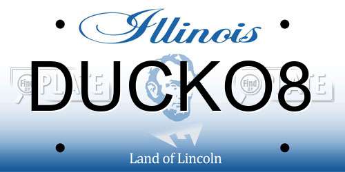 DUCKO8 Illinois License Plate