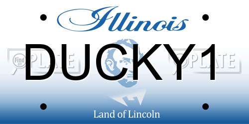 DUCKY1 Illinois License Plate