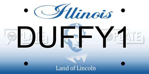 DUFFY1 Illinois License Plate