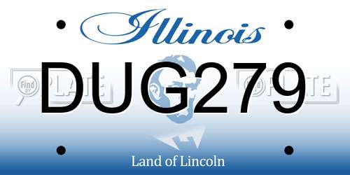 DUG279 Illinois License Plate