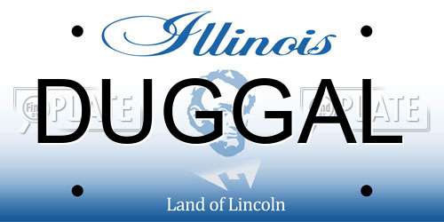 DUGGAL Illinois License Plate