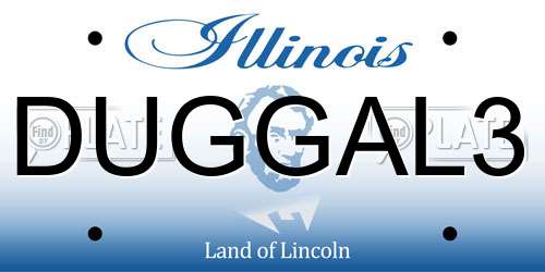 DUGGAL3 Illinois License Plate