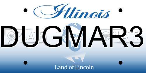 DUGMAR3 Illinois License Plate