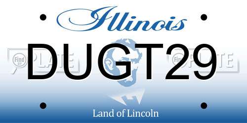 DUGT29 Illinois License Plate