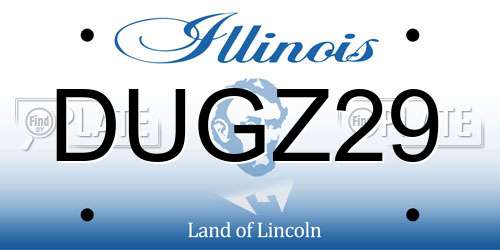 DUGZ29 Illinois License Plate