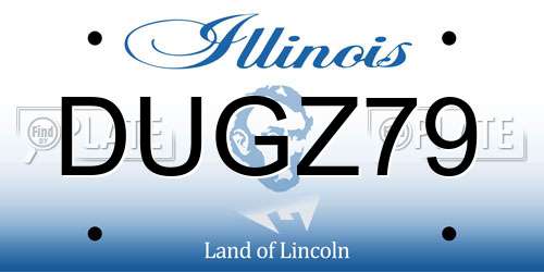 DUGZ79 Illinois License Plate