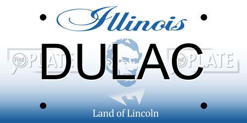DULAC Illinois License Plate